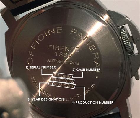 panerai u serial number|Panerai watch serial number location.